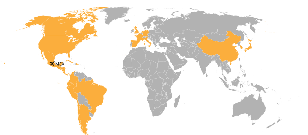 list of international airports in Mexico